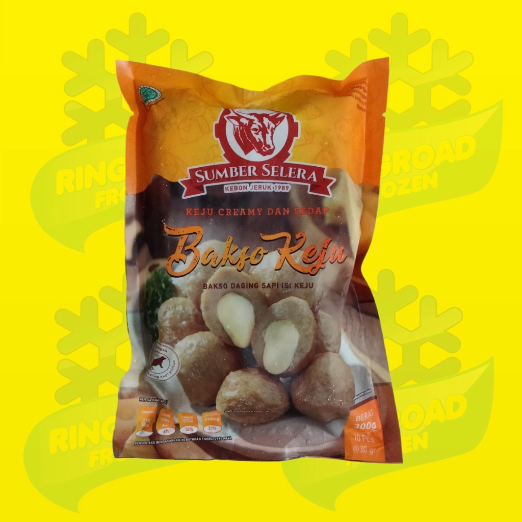 

SUMBER SELERA BAKSO KEJU 300 GR - BAKSO SAPI FILLING KEJU JUMBO 10 PCS