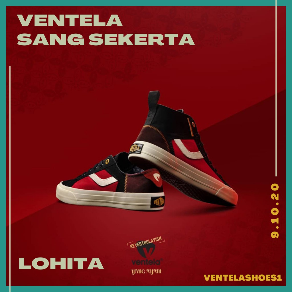Sepatu Kanvas Pria Wanita Ventela Sang Sekerta Lohita Yang Ayam Low High Terbaru Ori Original Murah