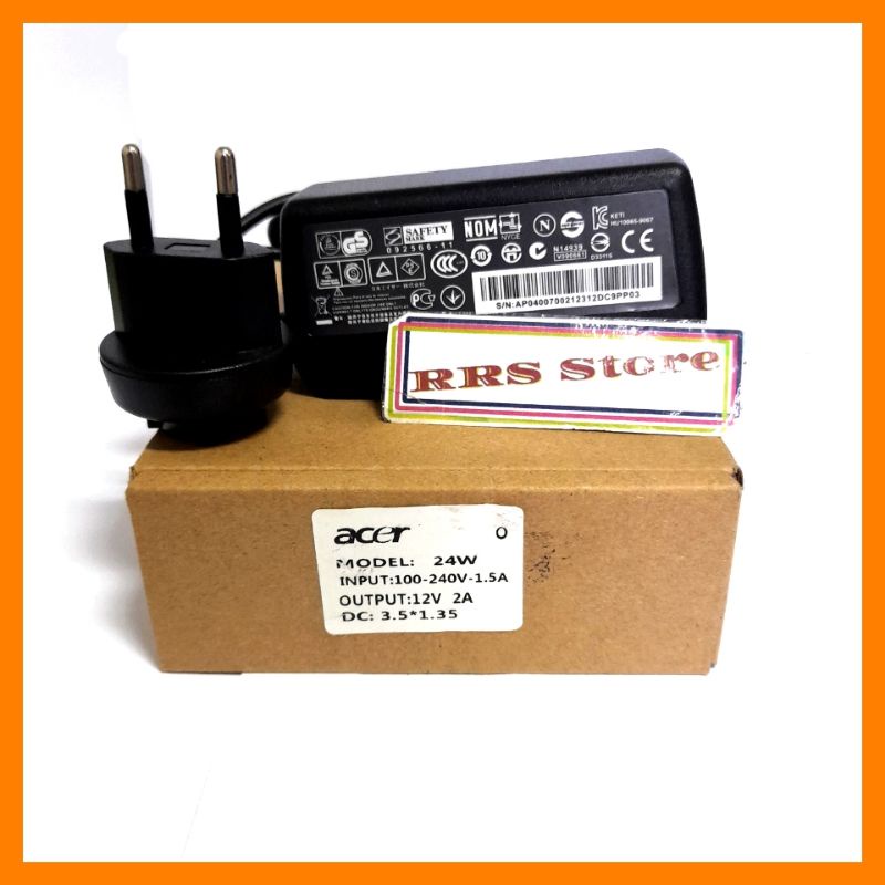 NEW Adaptor Charger Laptop Acer 12V 2A Aspire Switch 10 SW5 Acer Iconia Tablet A100 A200 A210 A500 A501 W3-810