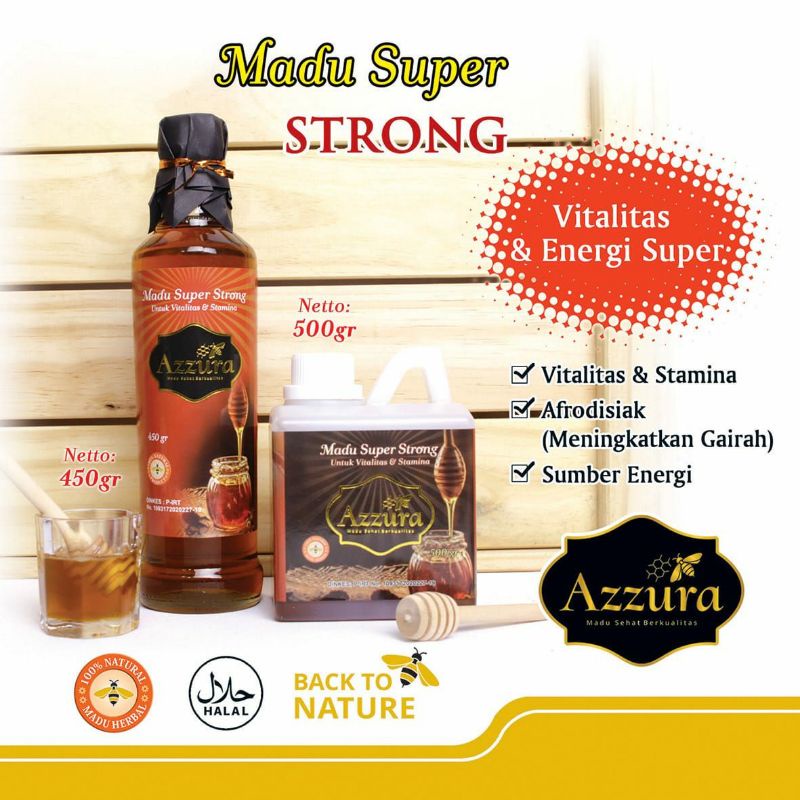 

Madu Super Strong by AZZURA Madu Murni/madu alami 500g/450g