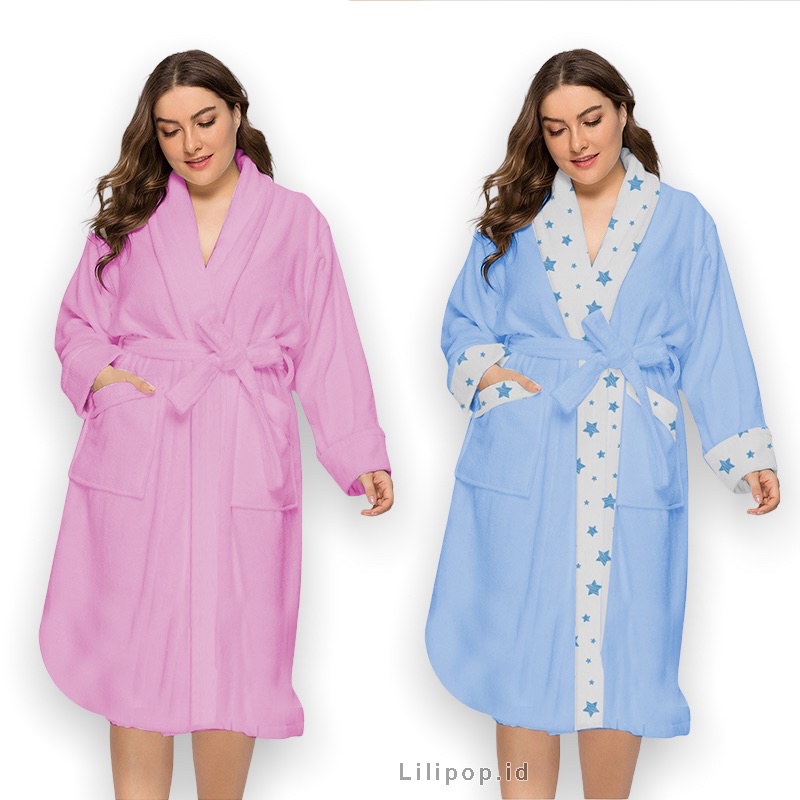 Lilipop Baju Handuk Kimono Jumbo XXL Wanita Dewasa Original Murah All size