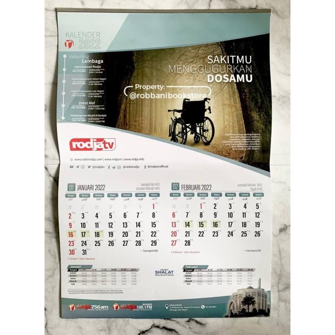 

Kalender Dinding Rodja 2022 (1443 - 1444 H) Terlaris