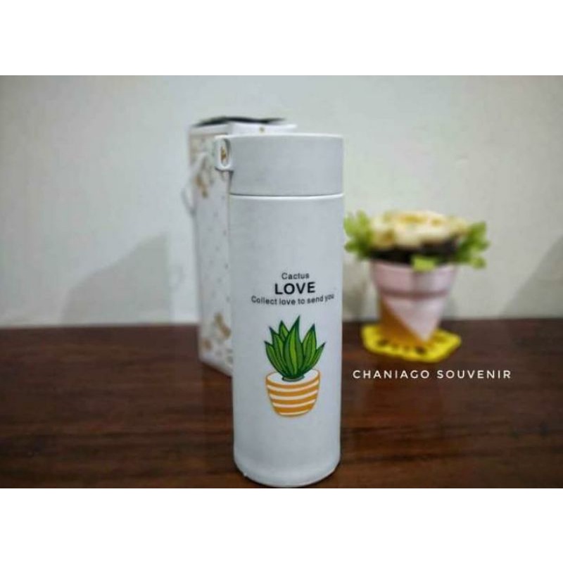 Souvenir Tumbler Kaktus+ kemas box custom (tanpa sablon)