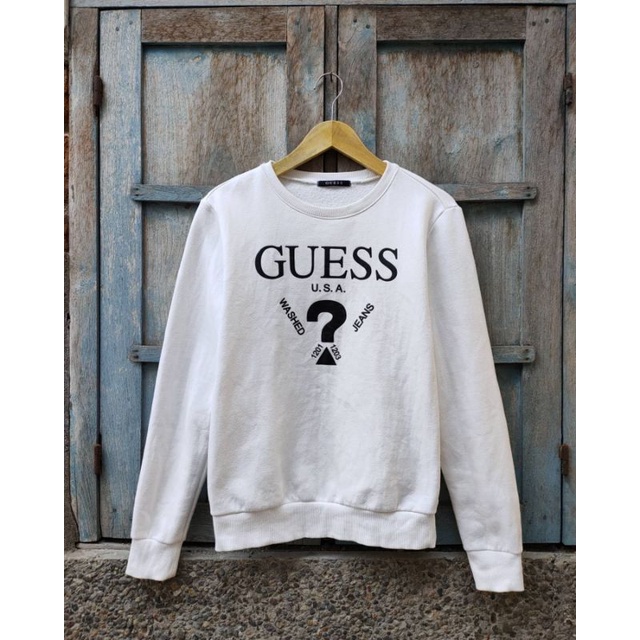 CREWNECK GUESS PUTIH ORIGINAL