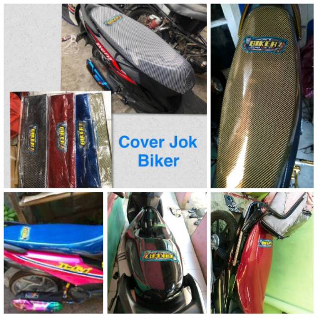 JOK MOTOR KULIT SARUNG JOK MOTOR KARBON KEVLAR BIKERS ORI IMPORT THAI WATERPROOF