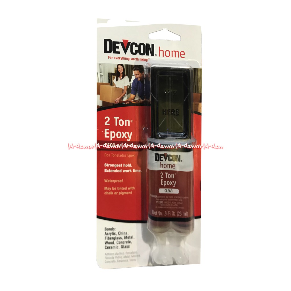 Devcon Home 2 Ton Epoxy Lem Epoxy Bening Tahan Bahan Kimia Dan Tahan Air Defkon Defcon Glue Lem Kuat Bisa Untuk Minyak Bensin Warna Transparan