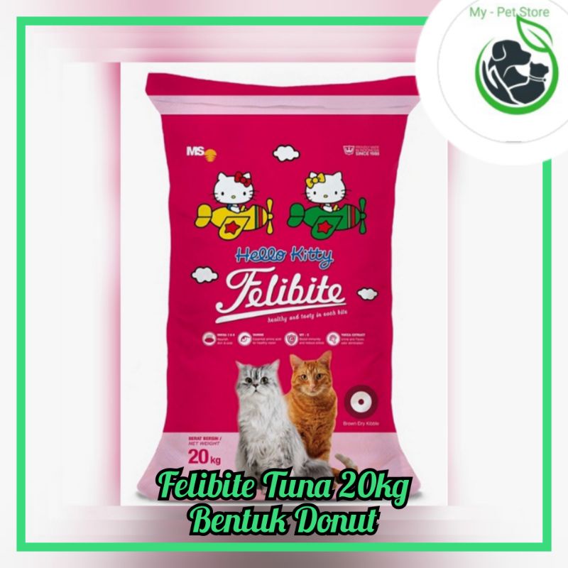 Felibite Tuna / Felibite Donut 20kg - EKSPEDISI - makanan kucing felibite tuna 20kg