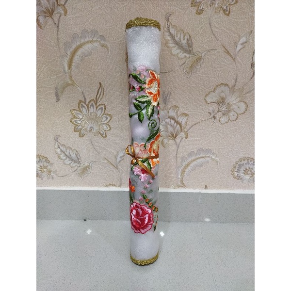 Selendang koto gadang-Putih renda gold