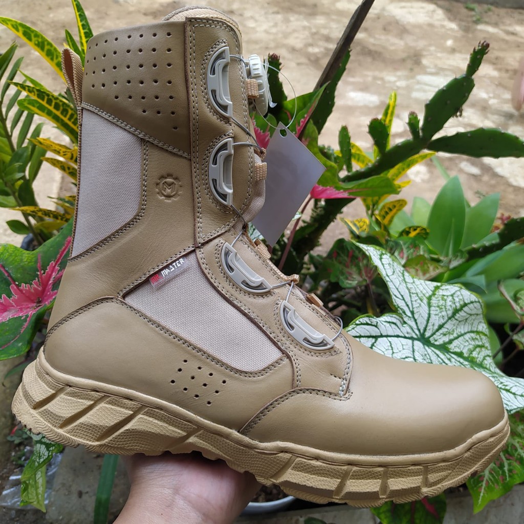 SEPATU PDL TALI PUTAR CREAM GURUN KULIT SAPI ASLI SEPATU PDL DINAS LAPANGAN TNI POLRI SATPOL PP