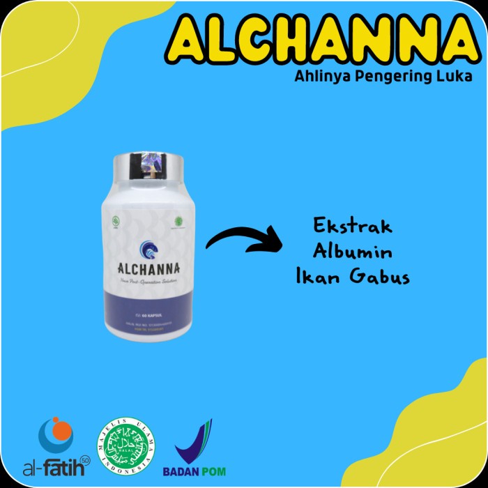 Alchanna Herbal Pengering Luka Ekstrak Albumin Ikan Gabus Asli Halal