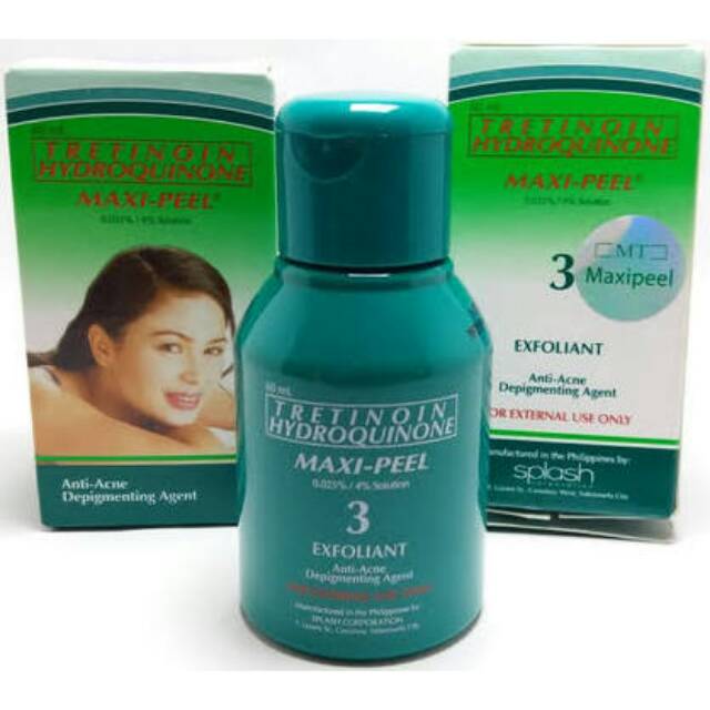 TONER MAXI PEEL / MAXIPEEL TRETINOIN HYDROQUINONE 3 ANTI ACNE