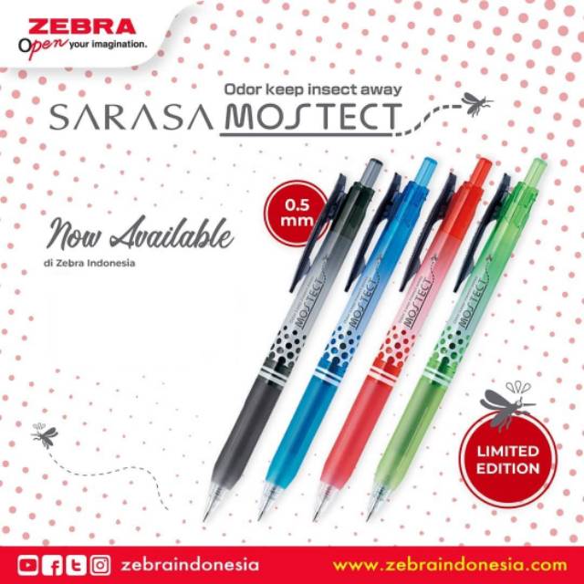 

Pulpen Gel Zebra Sarasa Mostect 0.5mm