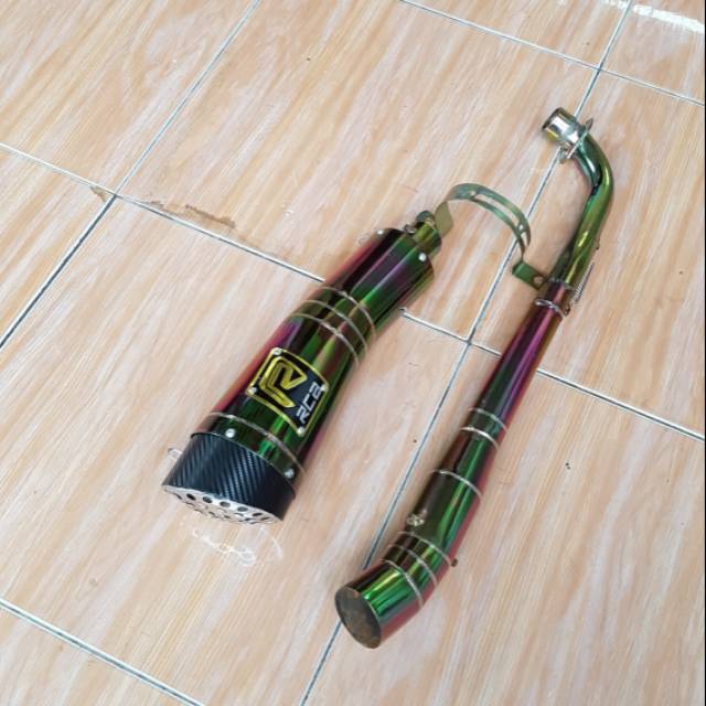 KNALPOT REVO ABSOLUT RCB FULL RAINNOW