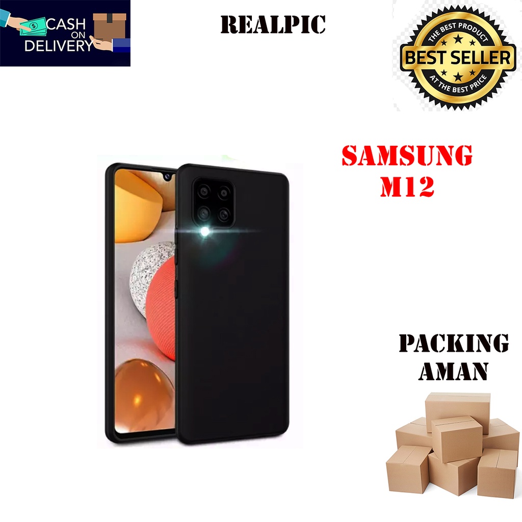 Casing Samsung Galaxy M12 SoftCase Black Matte