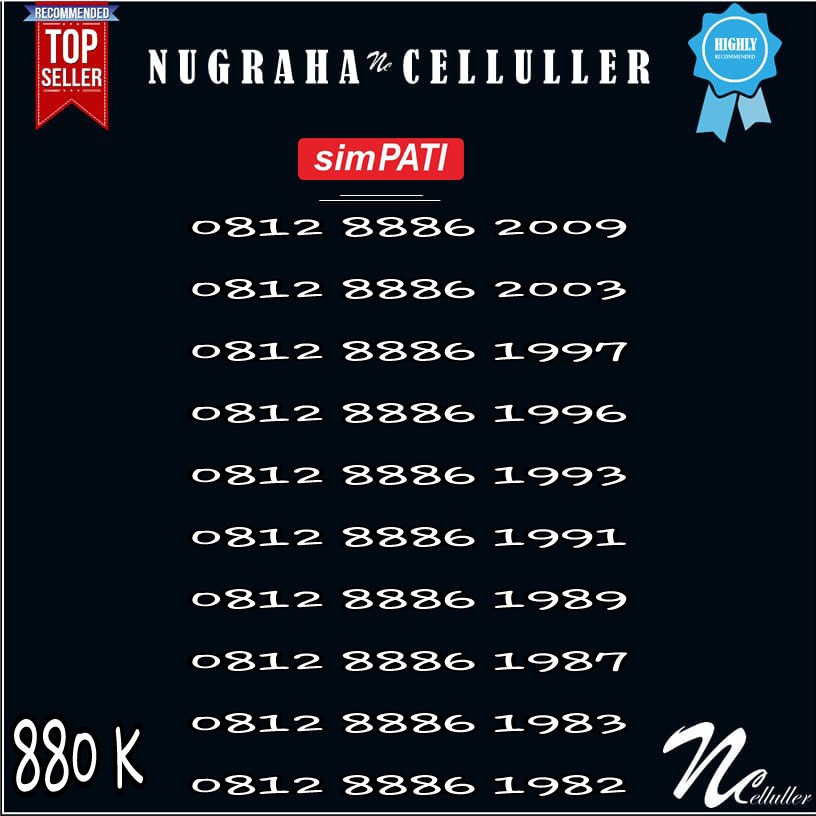 Nomor Cantik Simpati Triple 888 Nomor Tahun  Murah