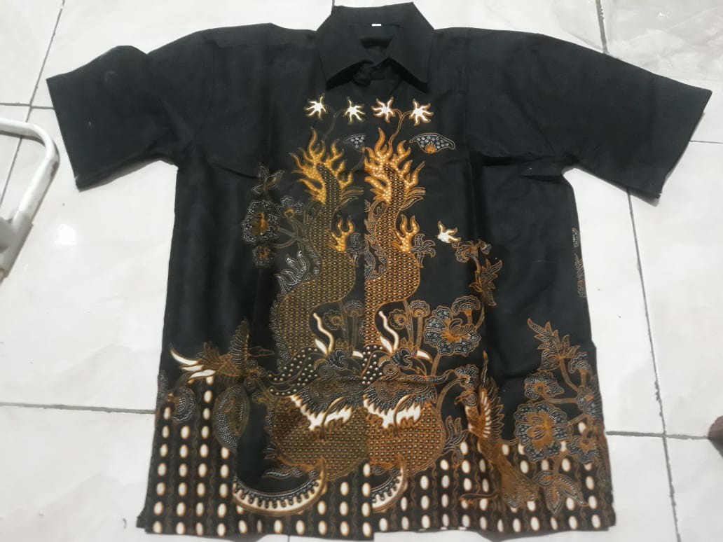 024 Risna Batik Hrb026 Kenongo Hem Kemeja Batik Pria Lengan Pendek  Katun