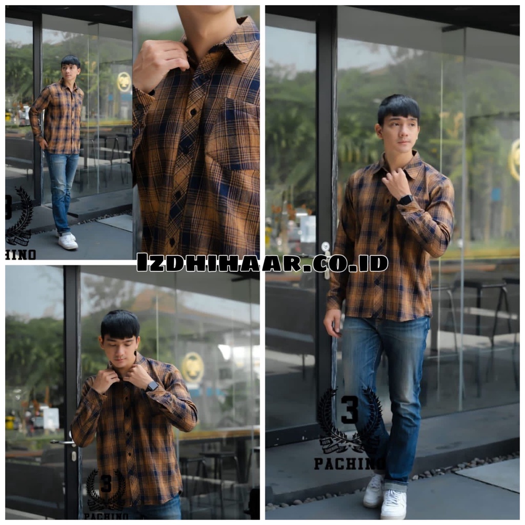 Kemeja Flanel Pria Lengan Panjang  / Kemeja FlaneL Motif Kotak - Kotak / Kemeja Kerja Kantor Formal / Kemeja Kasual Kemeja Pria Terlaris