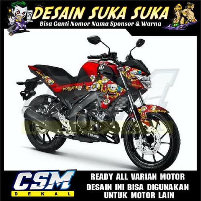 718 Dekal Decal Motor New Vixion R 2018 Stiker Sticker Striping