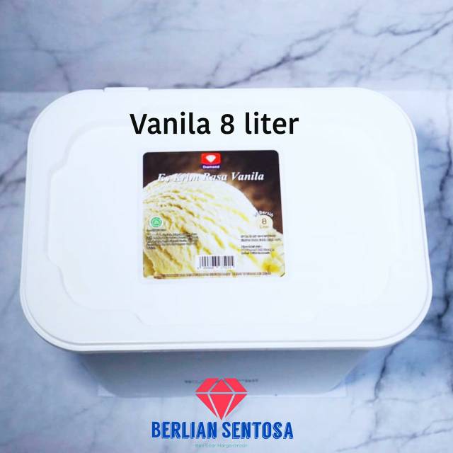 

Es krim ice cream diamond 8 liter bulk vanila coklat stroberi