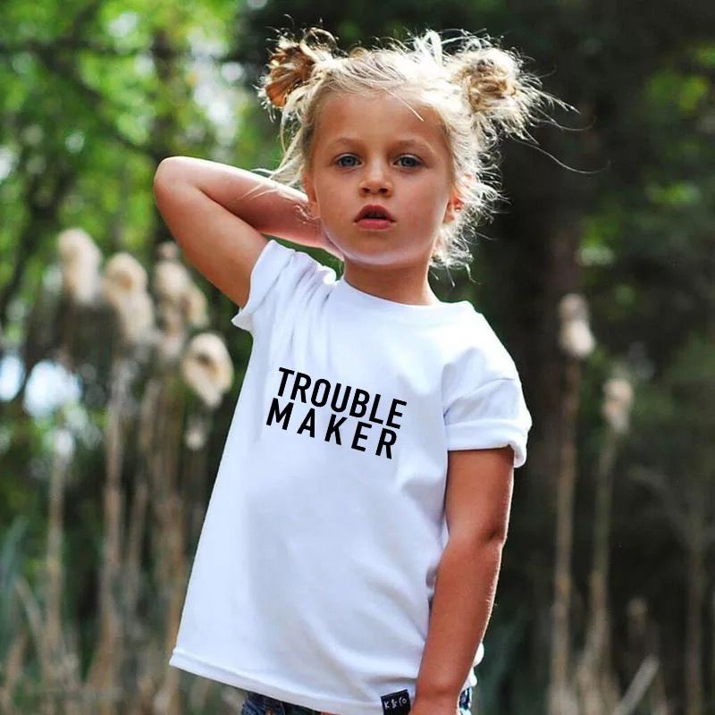 MYSTIQUE.ID-BAJU KAOS TROUBLE MAKER T-SHIRT LUCU DAN AESTHETIC