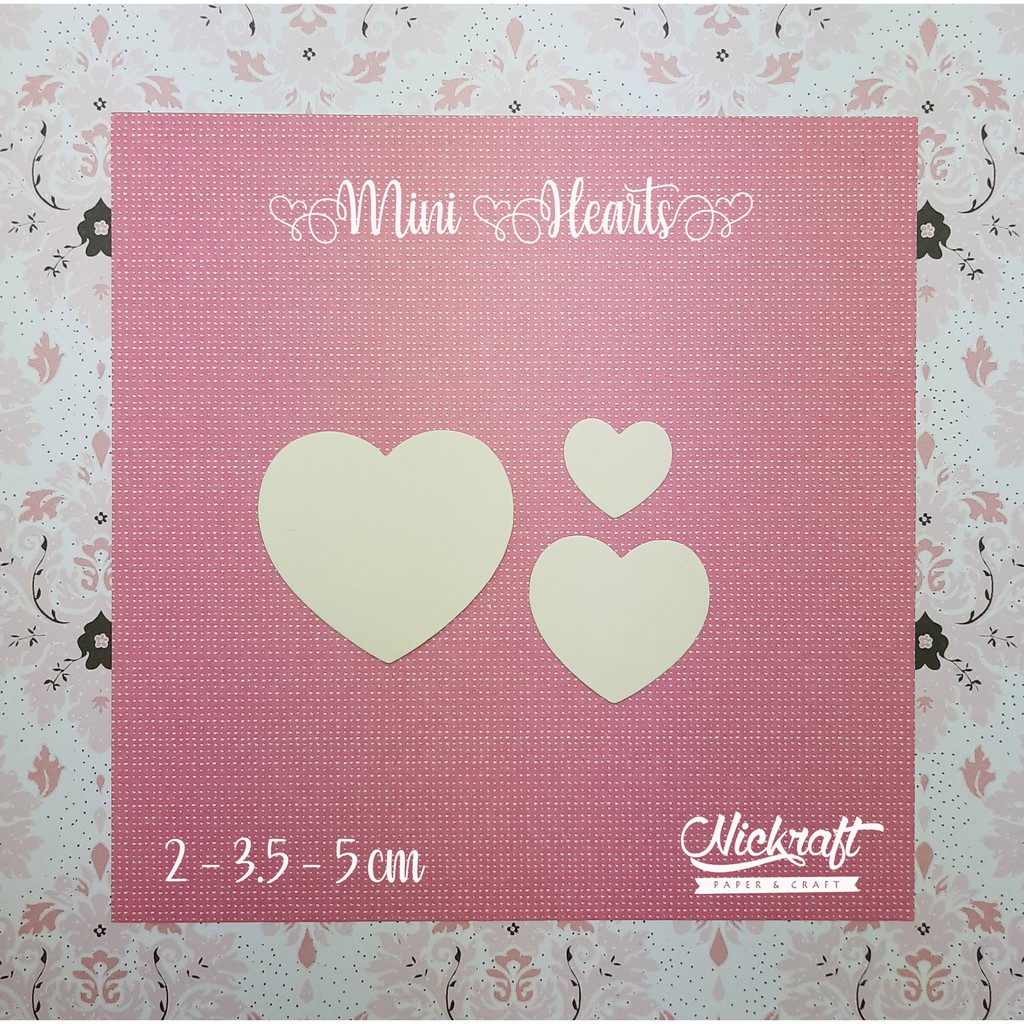 

MINI HEARTS - BAHAN SCRAPBOOK LABEL HATI LOVE