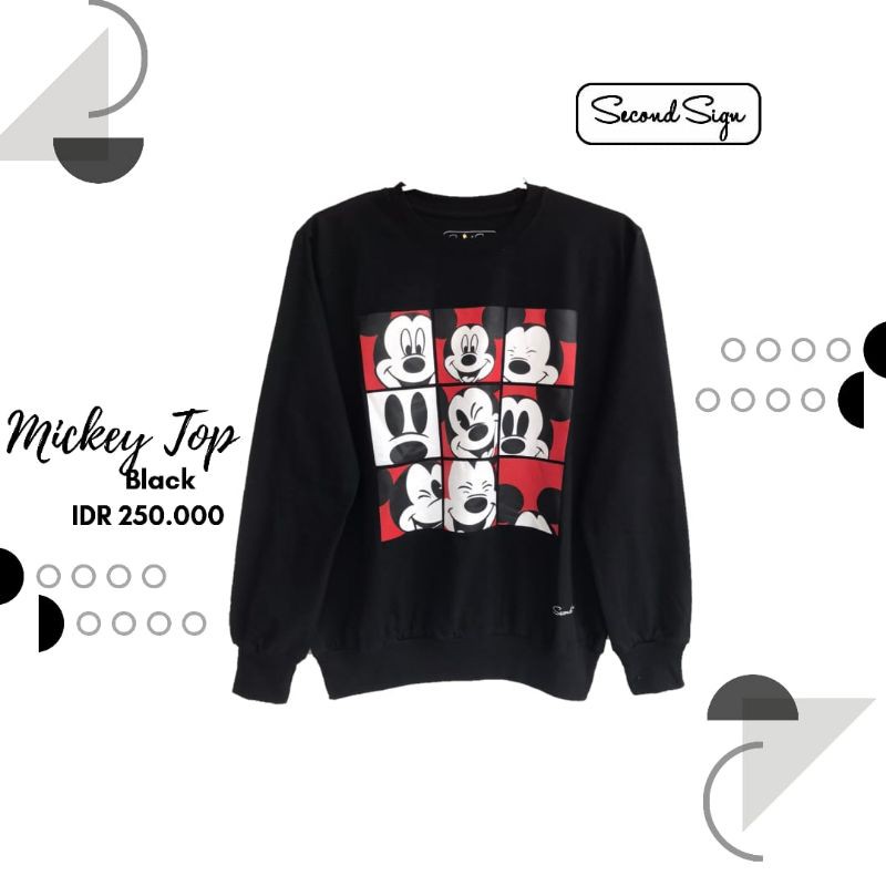 Second Sign Mickey Top Black