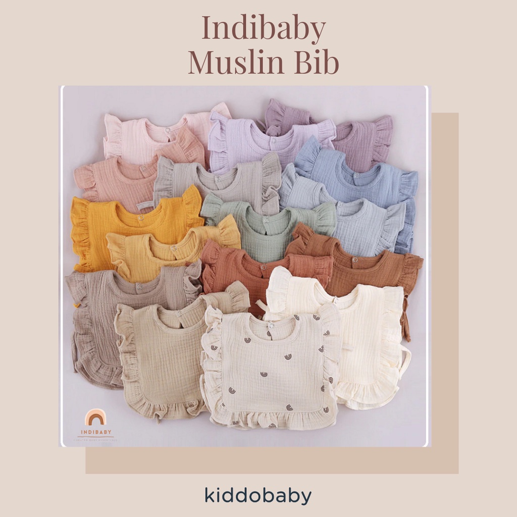 Indibaby Muslin Bib | Celemek Bayi