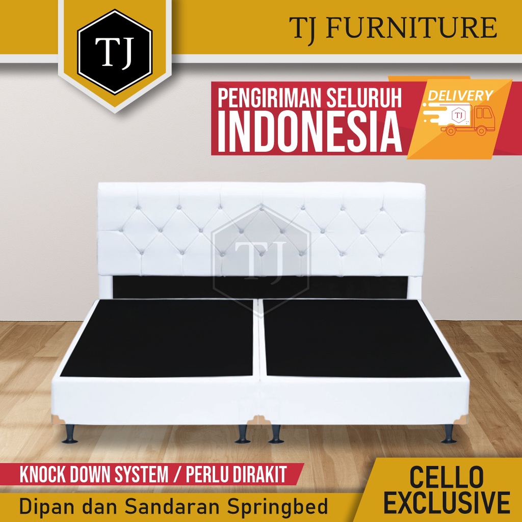Dipan / Divan / Ranjang / Tempat Tidur / Sandaran Springbed Type Cello Exclusive Knockdown Ukuran 14