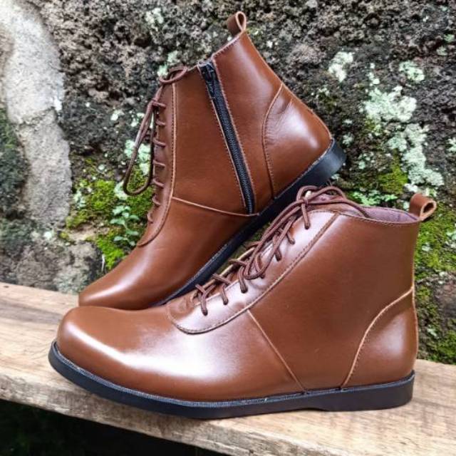 Sepatu sneker boots asli kulit sapi terbaru