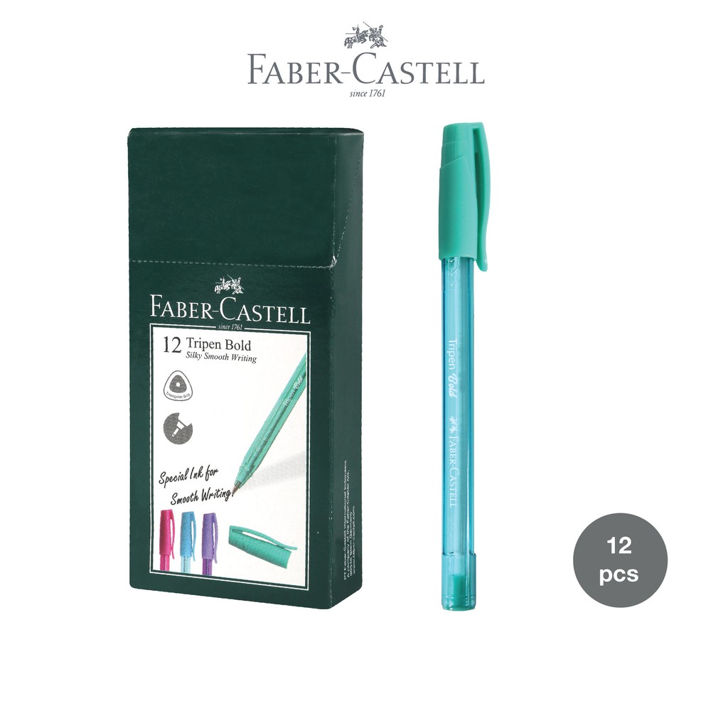 

Faber-Castell Ballpen Tripen Bold 1.0mm Black Ink Box 12