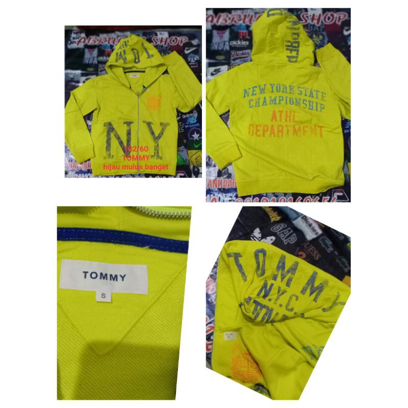 TOMMY SWEATER HOODIE ZIPPER LD 102/60 MULUS BANGET