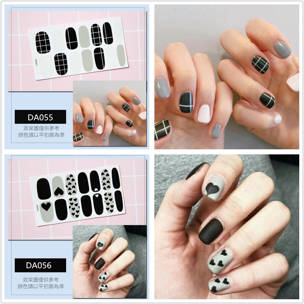 &lt;Jjoygirl&gt;DA Nail sticker motif / sticker kuku / stiker kuku / nail stiker glitter / stripes design