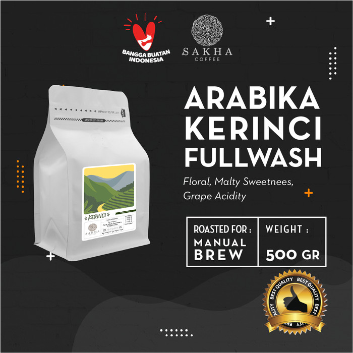 

Biji Kopi Arabika Kerinci Roasted For Manual Brew 500 Gr SAKHA COFFEE - MKER500