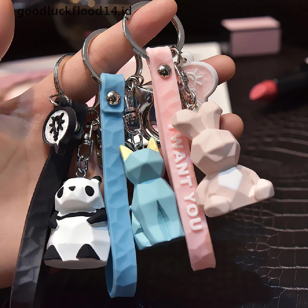 [OOID] Stereo Dinosaur Keychain Key Ring Panda Koala Keychain Phone Bag Fun Pendant ID