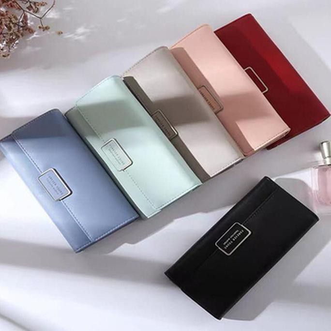 Super Dompet Wanita Kulit Panjang Lipat - Dompet Wanita Forever Young 107 - Hitam Sale