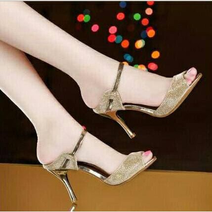 Fashionwanita/Heels/High heels/Hak tinggi/Highheels/HEELS GLITTER PESTA LJ 05 EMAS - Emas, 36