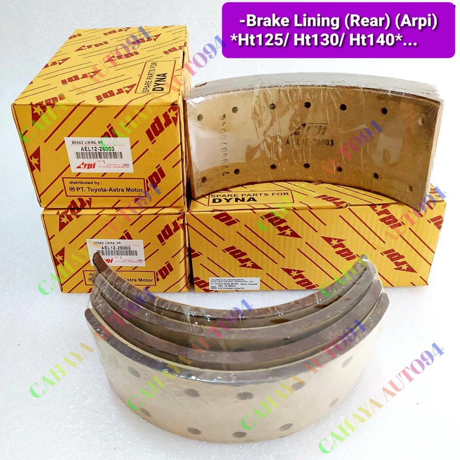 kampas rem brake lining belakang tyt saurus dutro ht125 ht130 ht140