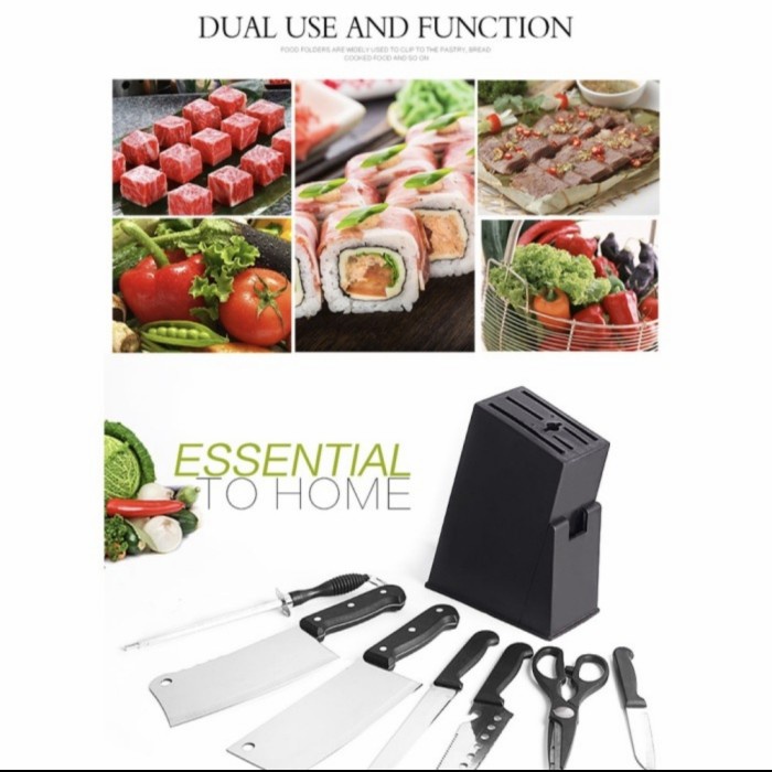 SW-708 Pisau Gunting Set Cheff Dapur PREMIUM 8in1+Asahan FREE TALENAN