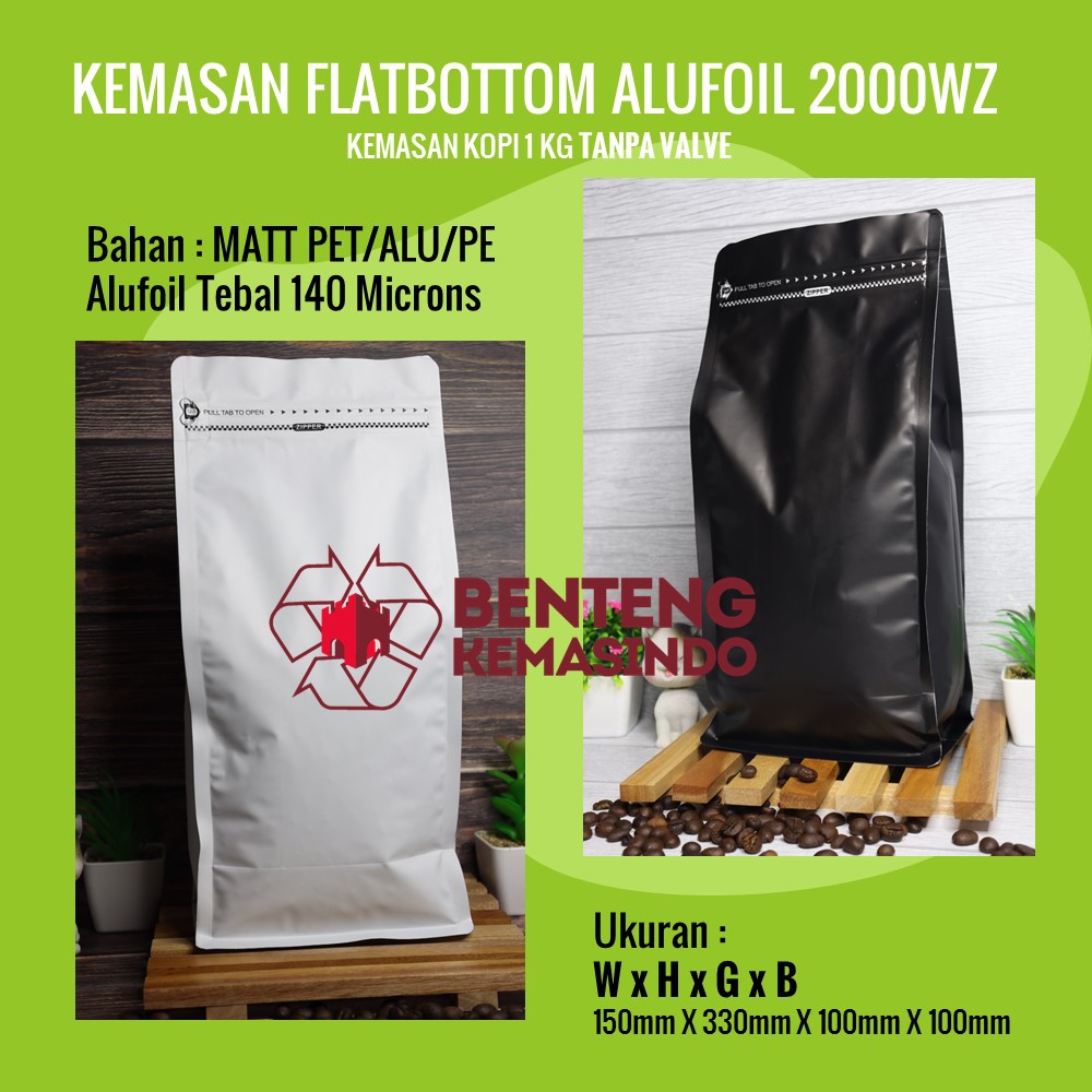 

KEMASAN FLATBOTTOM IMPORT 2000WZ - KEMASAN KOPI 1 KG