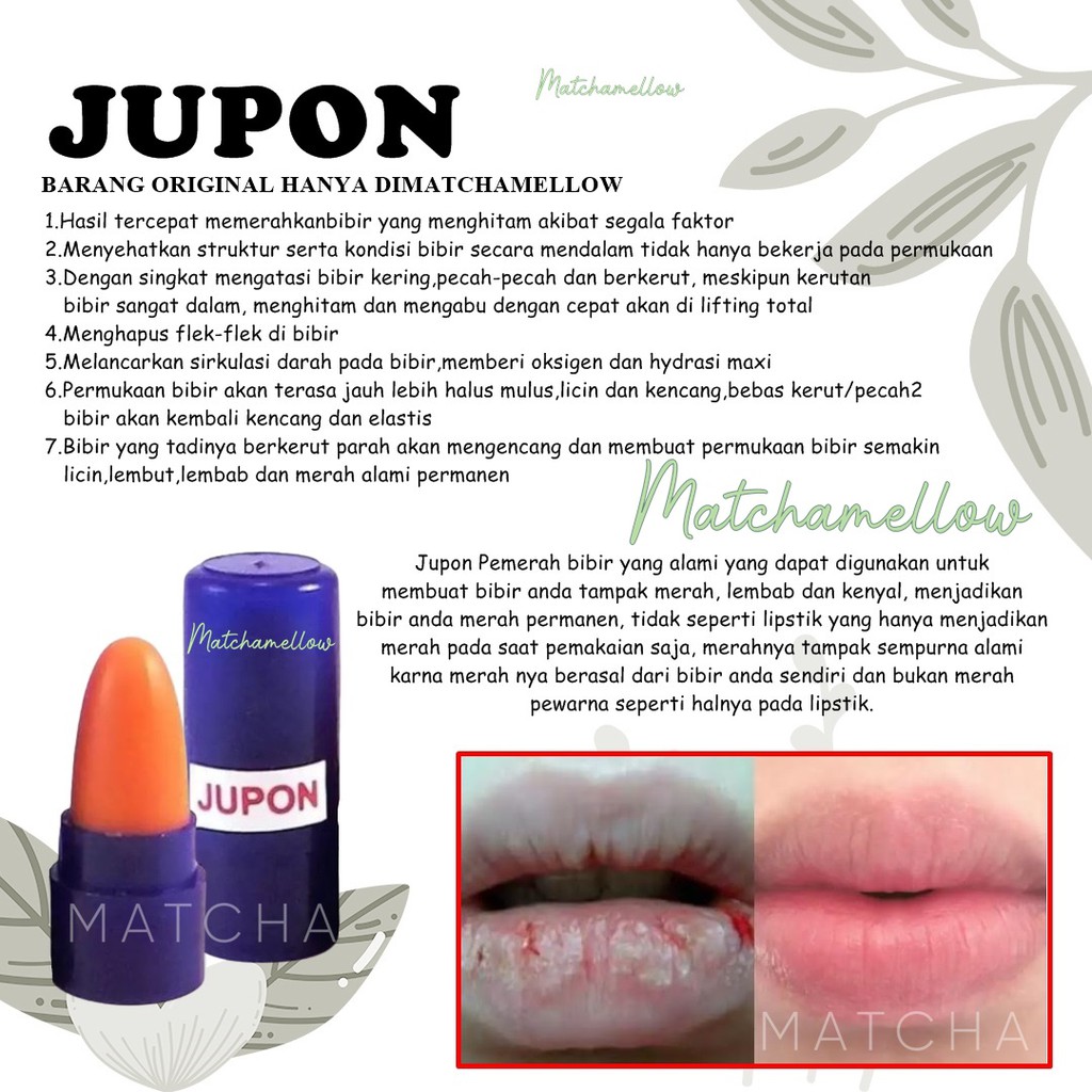 ❄️MATCHA❄️ LIPSTIK JUPON MINI ORIGINAL BPOM - PEMERAH BIBIR