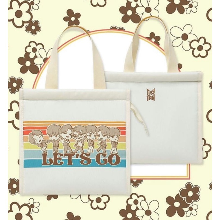 OFFICIAL BTS TINYTAN DYNAMITE TOTE BAG COOLER BAG TAS PICNIC MAT POUCH