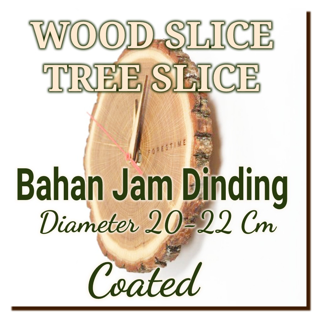 Bahan jam dinding kayu 20-22 coated unik alami rustic tanpa mesin