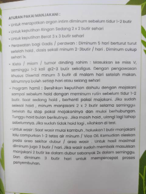 MANJAKANI SR12 | PROMIL | SOLUSI KEPUTIHAN | ATASI MASALAH KEWANITAAN | MANJA SR12 | OBAT KISTA BPOM