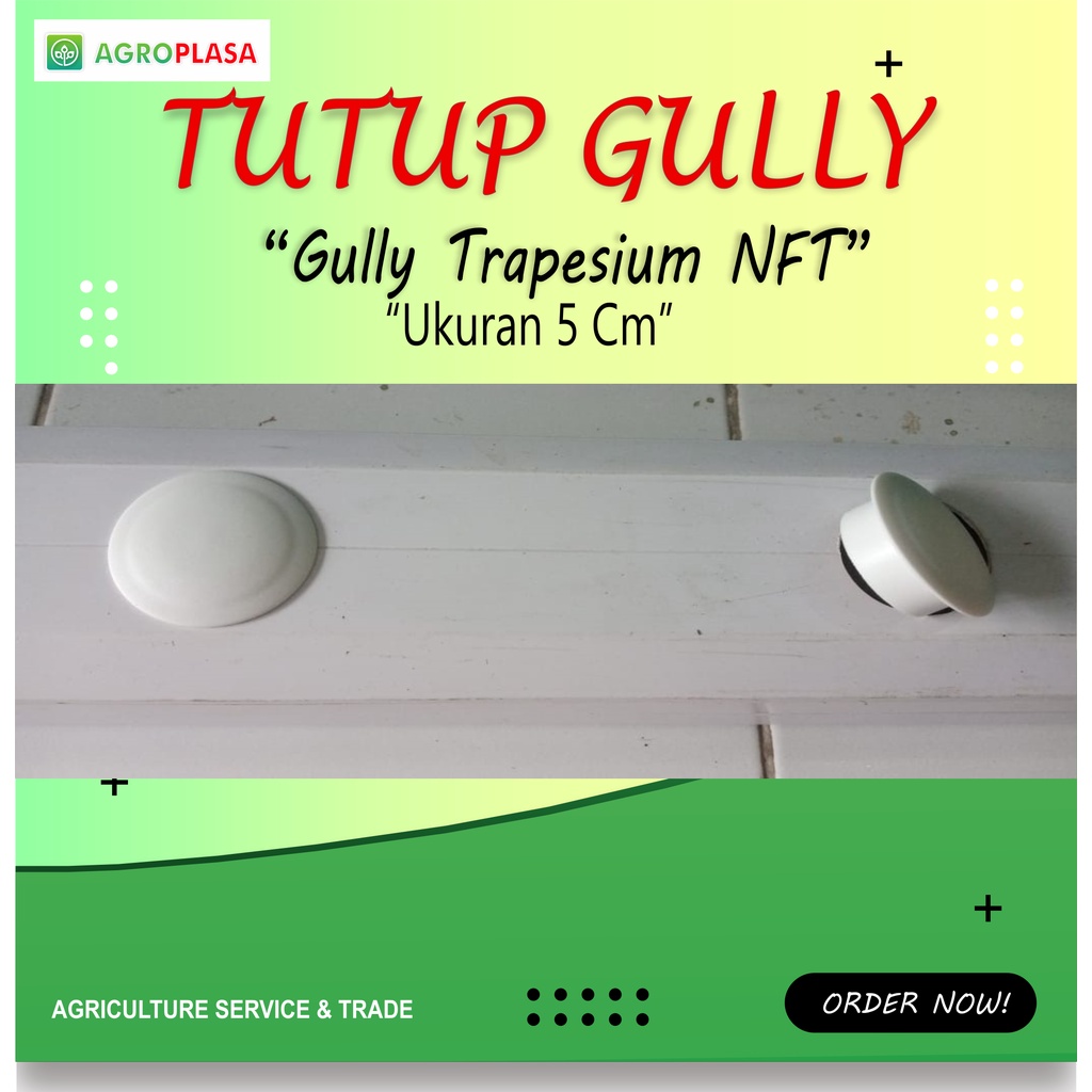 Penutup Lubang Netpot Talang Hidroponik 5cm Tutup Pipa PVC DFT Gully Trapesium NFT