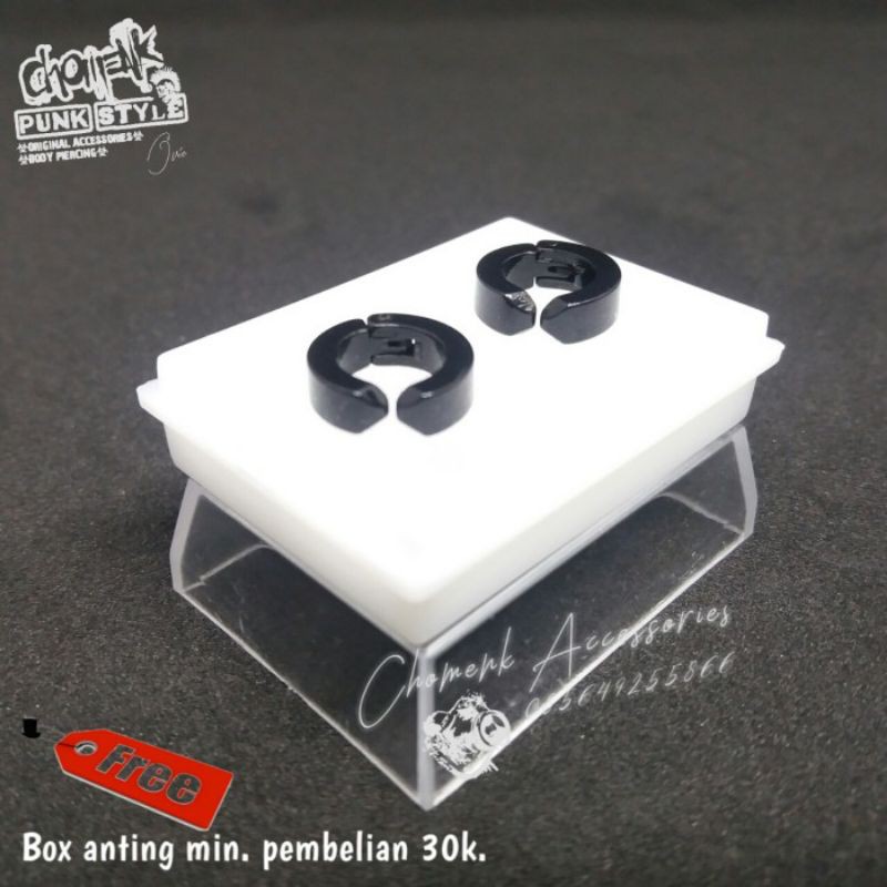 Piercing earring anting jepit mainan tindikbbarbel titanium