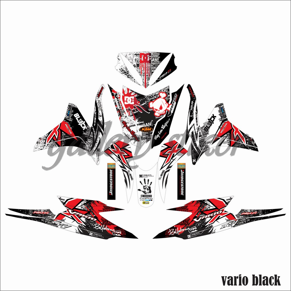 (BISA COD) Striping Decal Sticker Motor Honda Vario 125 Tahun 2014 2015 2016 Vario 15