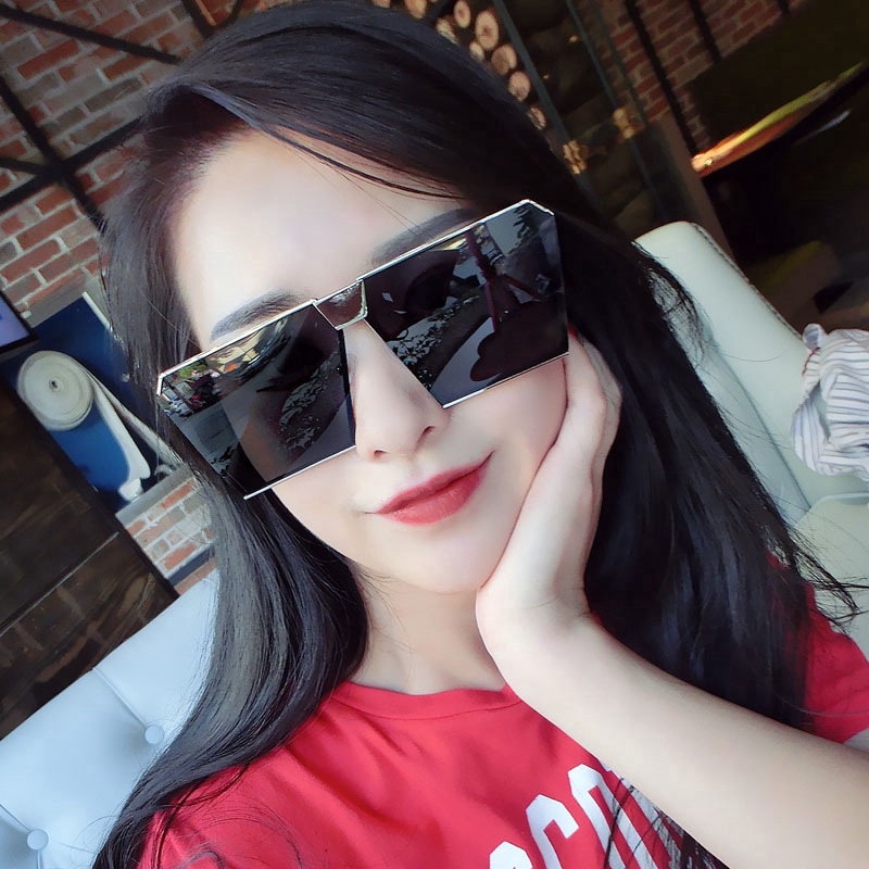 Square large frame fashion men and women personality sunglasses