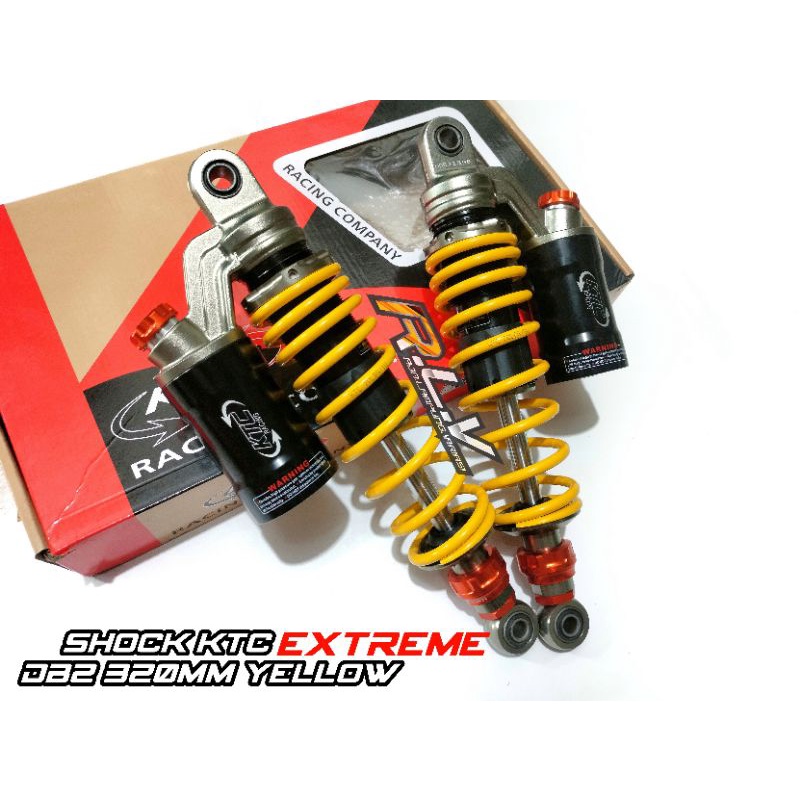 PEREDAM KEJUT/ SHOCK BELAKANG KTC EXTREME DB2 YELLOW/KUNING UK320 ORIGINAL