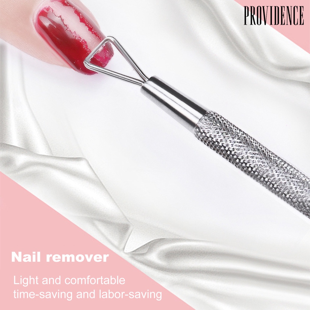 Providence Nail Pusher Solid Anti-Slip Stainless Steel Gel Polish Removal Cleaner Tools for Manicure