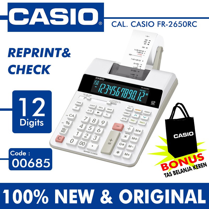 

Kalkulator Printing CASIO FR-2650RC 12 DIGIT